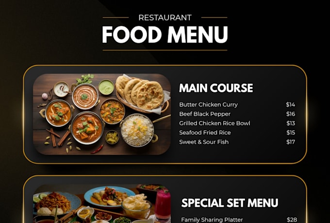 create editable canva food flyers and instagram restaurant posts